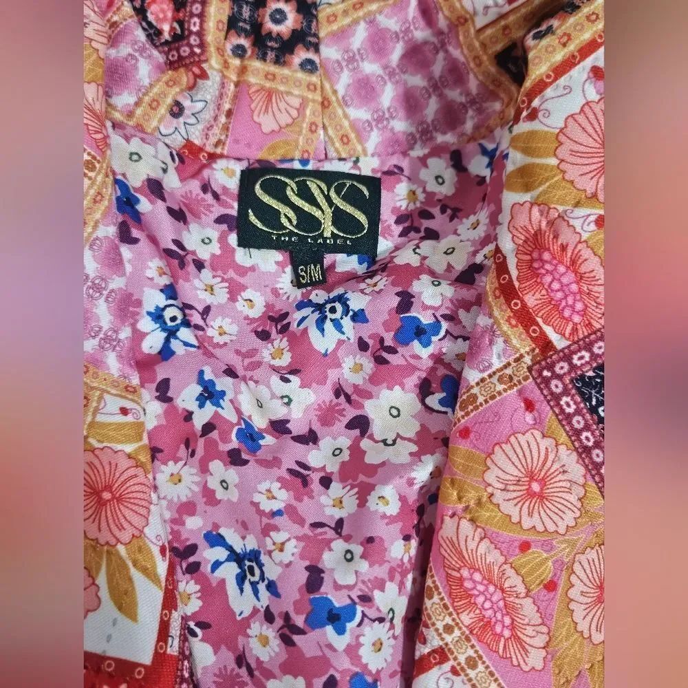 SSYS THE LABEL Patchwork Quiilted jacket size S/M - Picture 5 of 10